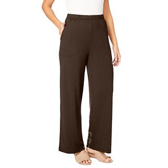 Jessica London Women's Plus Size Soft Ease Wide Leg Pant