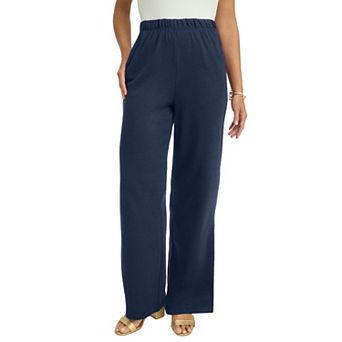 Jessica London Women's Plus Size Soft Ease Wide Leg Pant