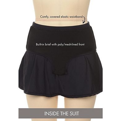 Swimsuits for All Women's Chlorine Resistant A-Line Swim Skirt