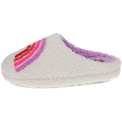 Joe Boxer Plush Rainbow Women's Clog Slippers