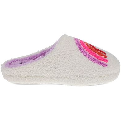 Joe Boxer Plush Rainbow Women's Clog Slippers