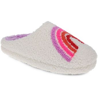 Joe Boxer Plush Rainbow Women's Clog Slippers