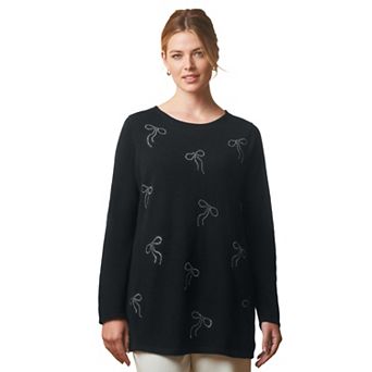 Jessica London Women's Plus Size Holiday Motif Pullover