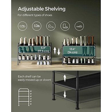 Height-adjustable Fabric Shoe Shelf Rack