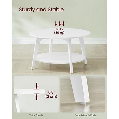 Modern Round 2-Tier Coffee Table with Durable Construction and Easy Assembly