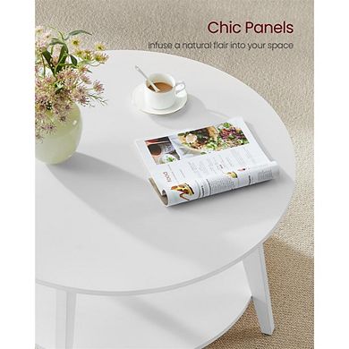 Modern Round 2-Tier Coffee Table with Durable Construction and Easy Assembly