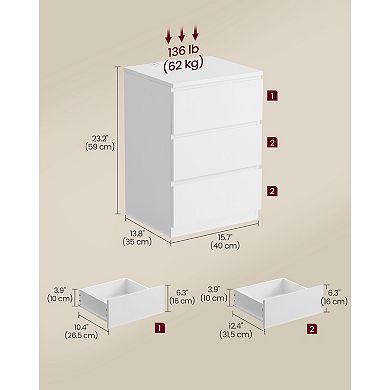 Nightstand With Charging Station: Modern Design, 2 AC Outlets, 2 USB Ports