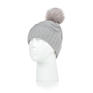 Women's Heat Holders Heatweaver Textured Pom Pom Hat