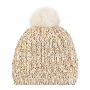 Women's Heat Holders Heatweaver Basket Weave Pom Hat