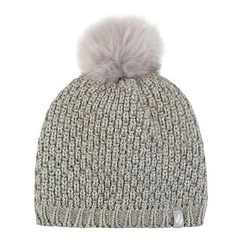 Women's Heat Holders Heatweaver Basket Weave Pom Hat