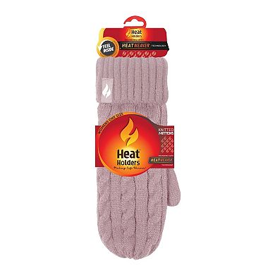 Women's Heat Holders Heatweaver Cable Knit Mittens