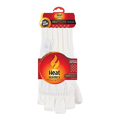 Women's Heat Holders Heatweaver Cable Knit Convertible Mittens