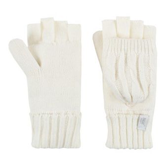 Women's Heat Holders Heatweaver Cable Knit Convertible Mittens