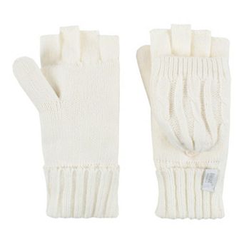 Women's Heat Holders Heatweaver Cable Knit Convertible Mittens
