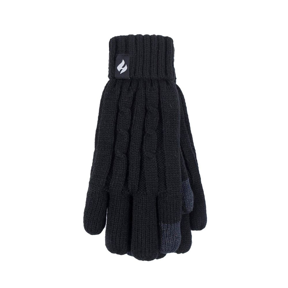 Women's Heat Holders Heatweaver Cable Knit Touchscreen Gloves