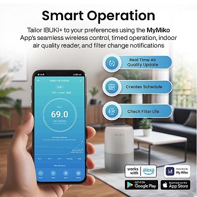 Miko Hepa Smart Air Purifier Up To 770 Sqft - App Controlled