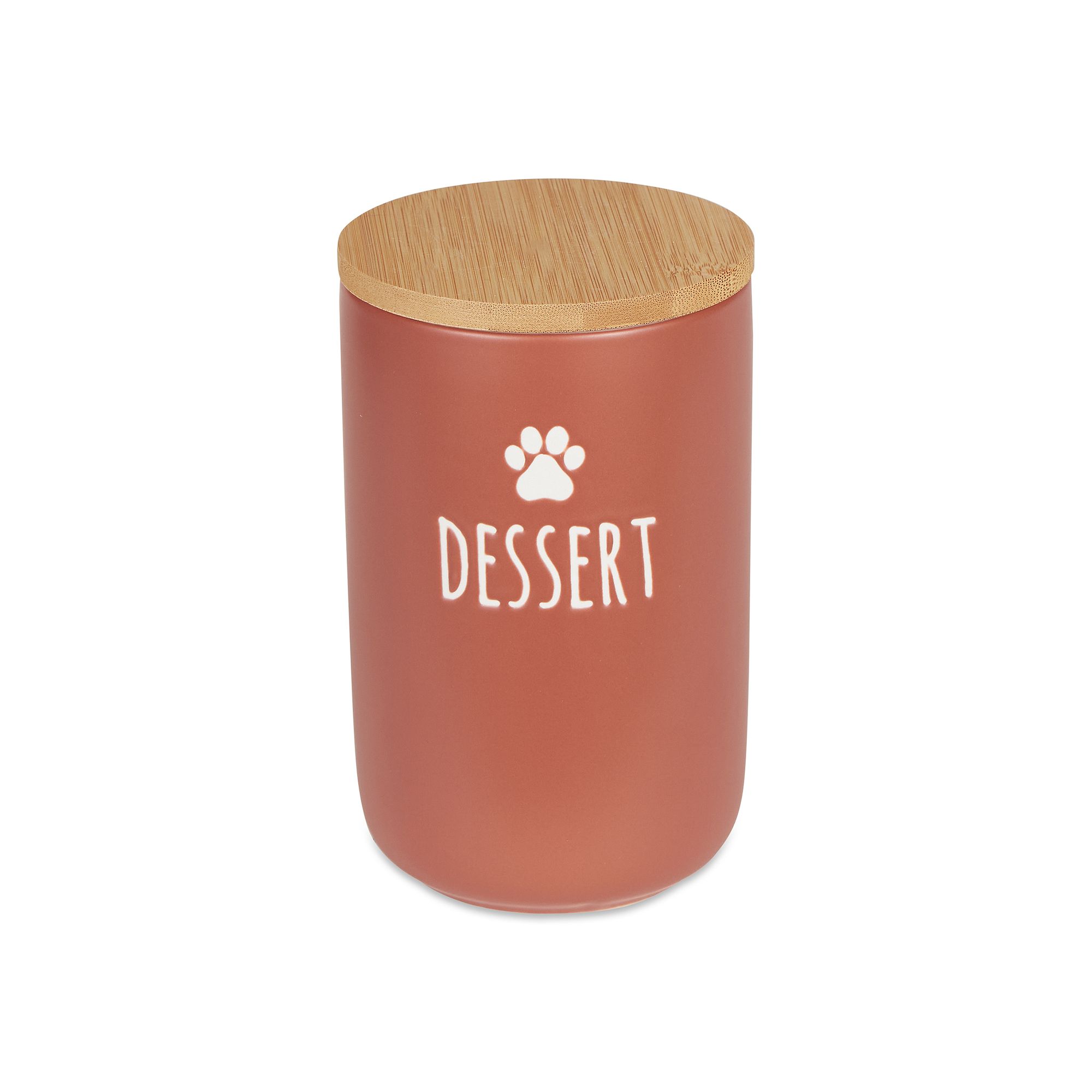 Bone Dry Ceramic Treat Canister, Beige Khaki