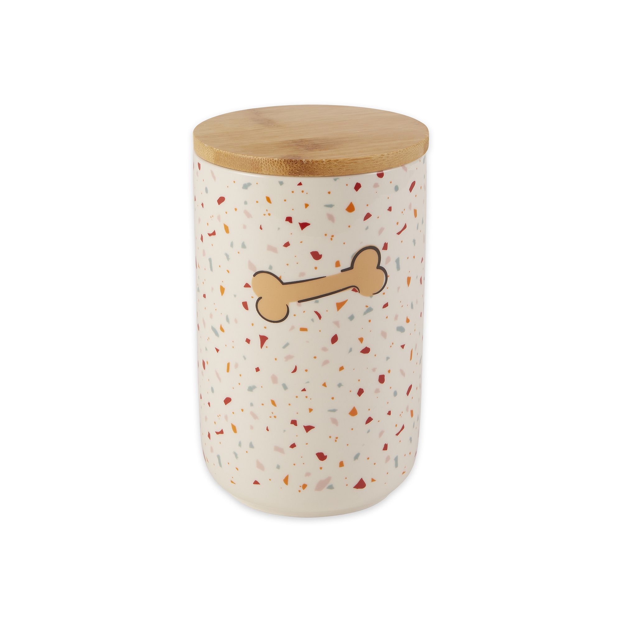 Bone Dry Ceramic Treat Canister, Multi None