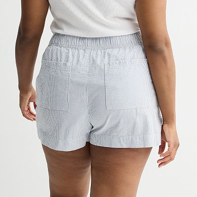 Juniors' Plus Size SO® High Rise Elastic Waist Shorts