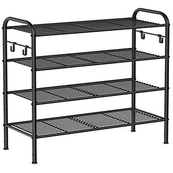Height-adjustable Metal Shoe Rack For Entryway, Hallway, Closet