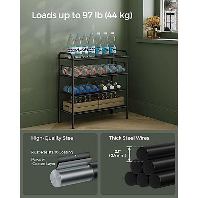 Height-adjustable Metal Shoe Rack For Entryway, Hallway, Closet