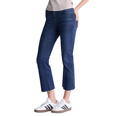 Women's Buffalo Jeans Kim Mid-Rise Kick Cropped Flare Jeans