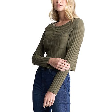 Women's Buffalo Jeans Kathleen Button-Front Ribbed Top