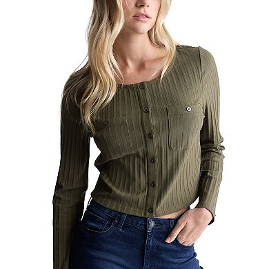 Women's Buffalo Jeans Kathleen Button-Front Ribbed Top