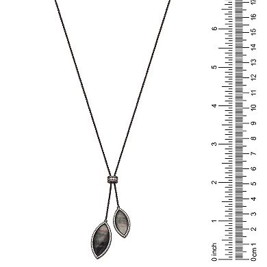 Classic Treasures 14k Rose Gold Over Silver Lab-Created Opal & Lab-Created White Sapphire Pendant Necklace