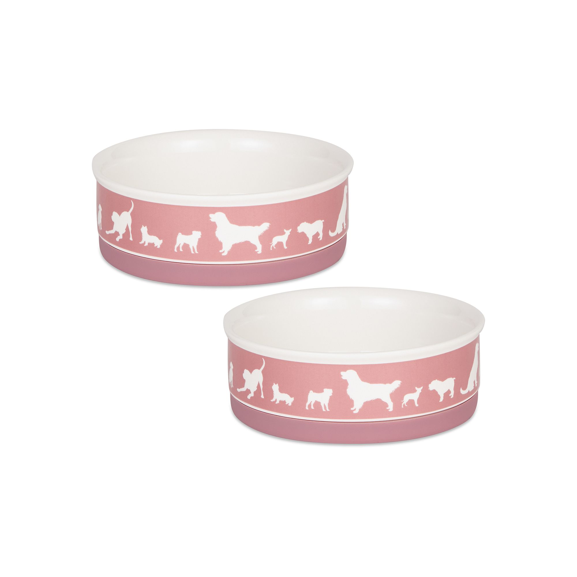 Bone Dry Pet Bowl 2-pc. Set, Pink