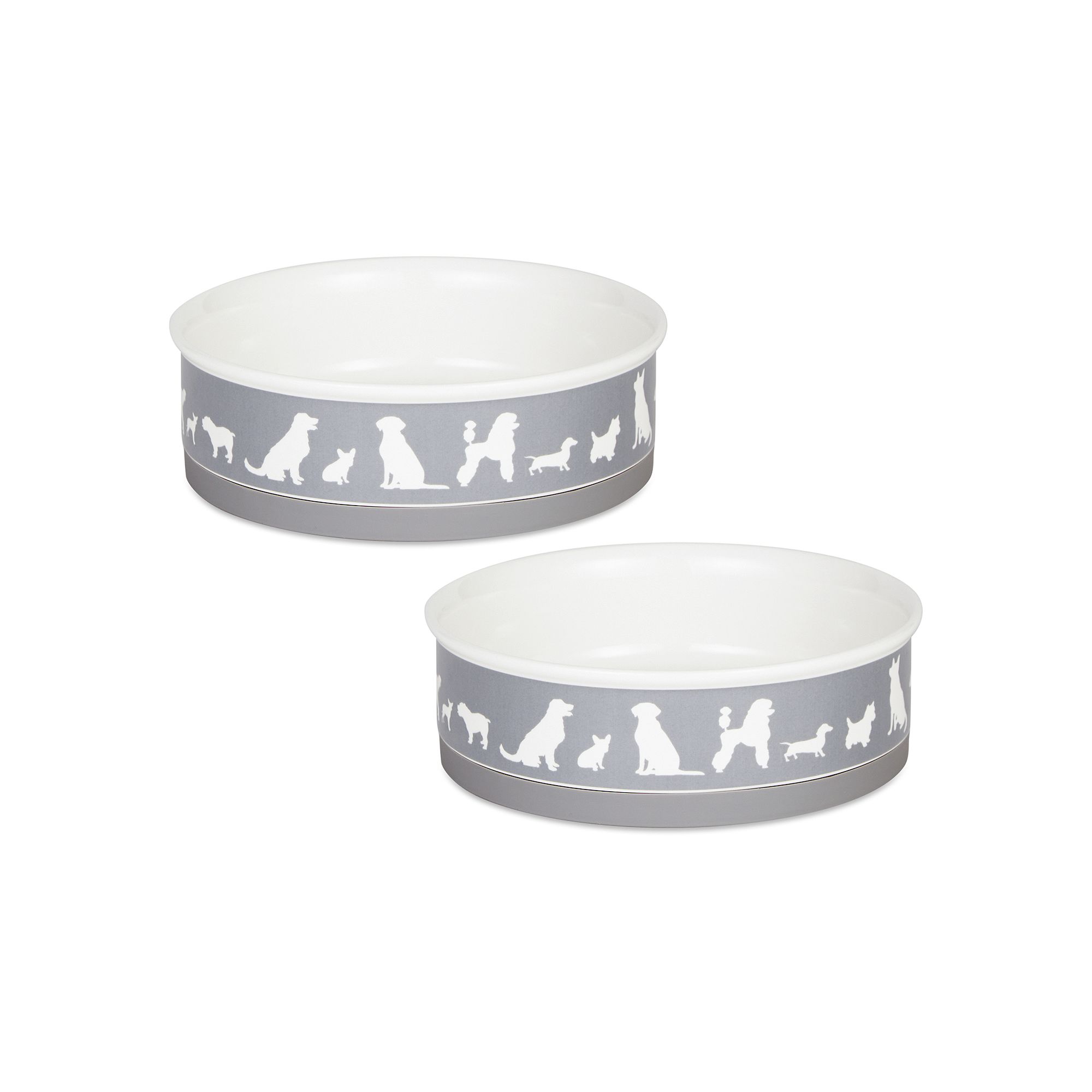Bone Dry Pet Bowl Dog Show 2-pc. Set, Gray
