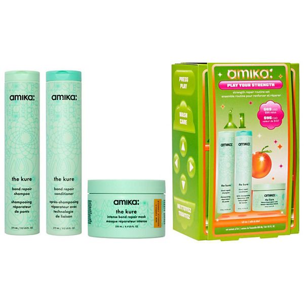 amika Play Your Strength Hair Repair Routine Set