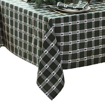 Sherwood Tree Dobby Holiday Cotton Rectangle Tablecloth