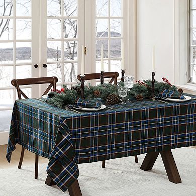 Stowe Tartan Holiday Plaid Cotton Rectangle Tablecloth