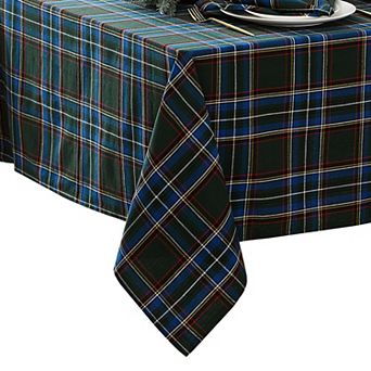 Stowe Tartan Holiday Plaid Cotton Rectangle Tablecloth