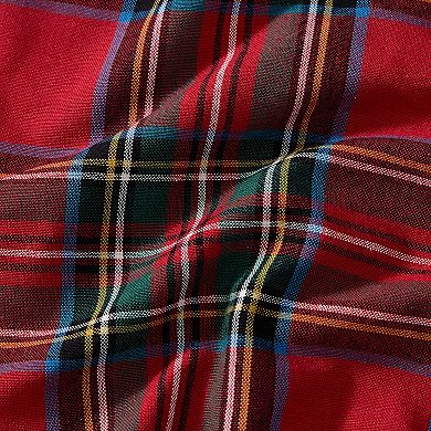 Stowe Tartan Holiday Plaid Cotton 70" Round Tablecloth
