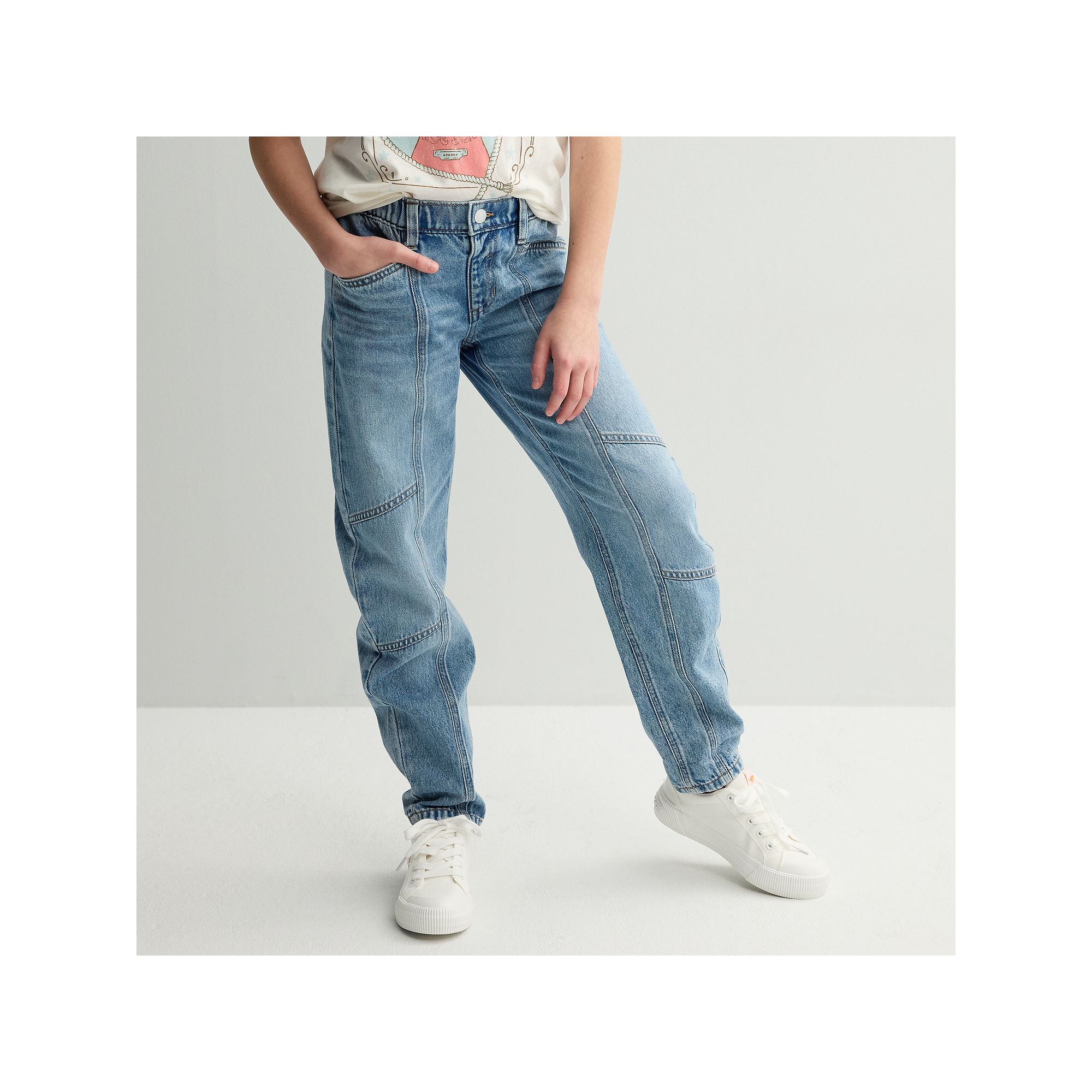 Girls 6-20 SO® Pull-On Barrel Jeans in Regular & Plus Sizes, Girls, Size: