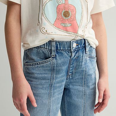 Girls 6-20 SO® Pull-On Barrel Jeans in Regular & Plus Sizes