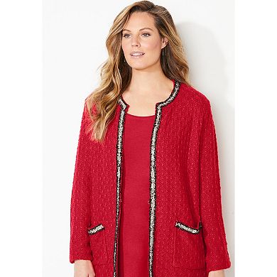 Catherines Women's Plus Size Liz&Me Iconic Cardigan