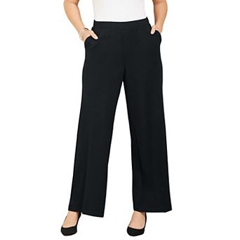 Catherines Women's Plus Size Liz&Me Wide Ponte Pant