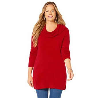 Catherines Women's Plus Size Cashmiracle Cowlneck Sweater