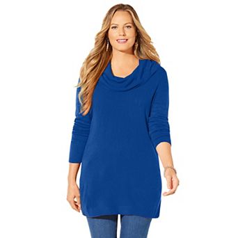 Catherines Women's Plus Size Cashmiracle Cowlneck Sweater