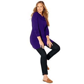 Catherines Women's Plus Size Cashmiracle Cowlneck Sweater