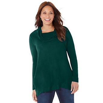 Catherines Women's Plus Size Cashmiracle Cowlneck Sweater
