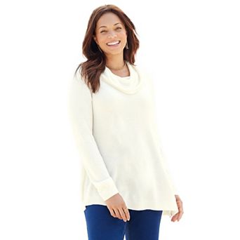 Catherines Women's Plus Size Cashmiracle Cowlneck Sweater