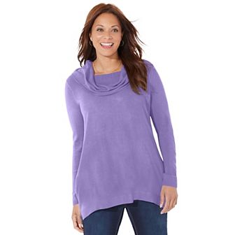 Catherines Women's Plus Size Cashmiracle Cowlneck Sweater