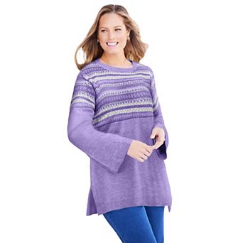 Catherines Women's Plus Size Fair Isle Pullover Sweater