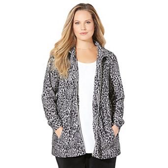Catherines Plus Size Cozy Velour Jacket