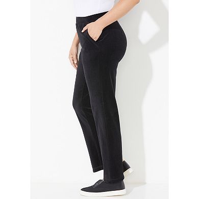 Catherines Plus Size Cozy Velour Pant