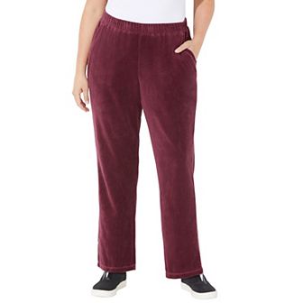 Catherines Women's Plus Size Cozy Velour Pant